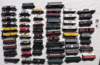 JOUEF – FLEISCHMANN – VB – HORNBY et divers – lot de +50 wagons de tra - Photo 1