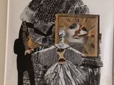 a picture of a picture of a man with a clock in his hand