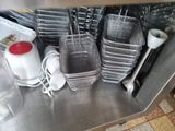 a bunch of dishes that are sitting on a counter