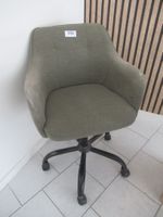 Fauteuil de bureau tissu vert amande sur roulettes
