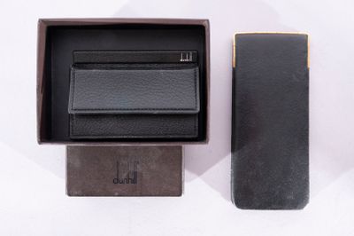 Porte Carte DUNHILL et Etui à lunettes.