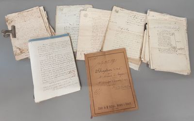 Ensemble d'actes anciens divers fin XIXème, début XXème.