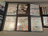 many different types of stamps on a table