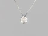 un collier en or blanc avec un pendentif en diamant monté sur une chaîne en argent