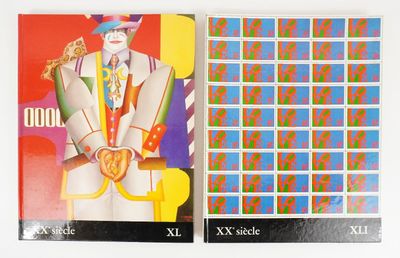 two cards with a picture of a man in a suit and tie