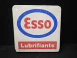un panneau sur lequel est écrit « Esso Lubrifiants »