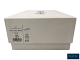 a white box with a label on it on a white background