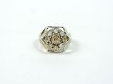 une image d'une bague en diamant sur fond blanc