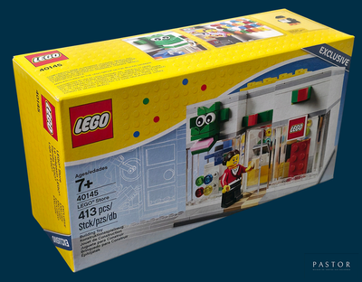 a box that has a lego store inside of it