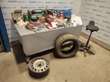 a small cart with a lot of stuff on it