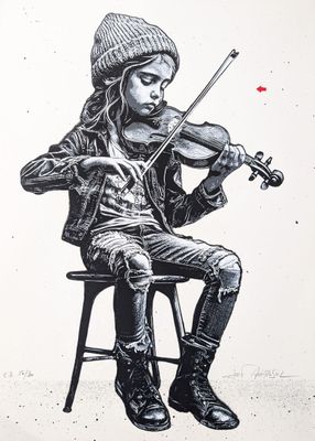 La petite violoniste de Jef AEROSOL - Sérigraphie rare