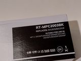 a white box with a black and white label on it