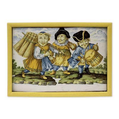 une photo d'un tableau représentant trois enfants jouant d'un instrument