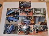 a picture of a book with pictures of old cars on it