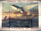 affiche française de la bataille de l'Alam, de la Banque nationale de crédit