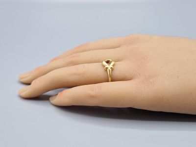 la main porte une bague en or au doigt