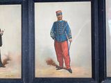six framed pictures of men in uniforms on the wall
