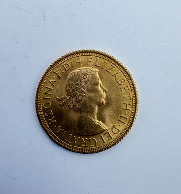 Souverain or Élisabeth II 1958.