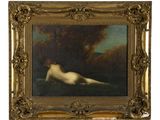 an image of a painting of a nude woman laying on the ground