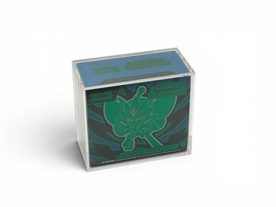 a small box with a green leaf on it