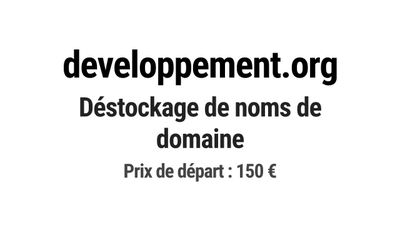 Nom de domaine developpement.org.