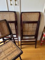 Trois chaises pliantes, assise et dossier canné (photo 3)