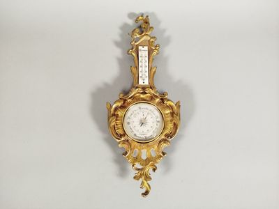 Baromètre et thermomètre mural à cadran circulaire, monture …