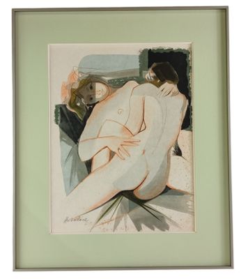 l'image d'un tableau représentant une femme nue allongée sur un lit