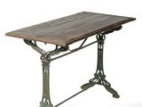 an image of a table with a wooden top on a white background