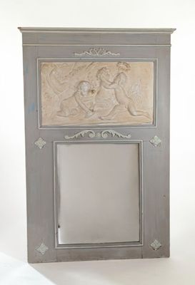 un miroir sur lequel est représenté un homme et une femme