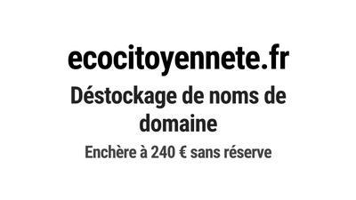 Nom de domaine ecocitoyennete.fr.