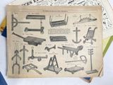 many different types of construction tools on a table