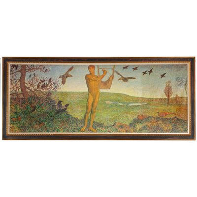 PEINTRE DU XIX-XX SIÈCLE Orphée et le chant de la terre