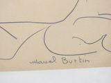 drawing of a nude woman laying on her stomach on a piece of paper