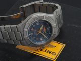 a watch that is sitting on top of a sign