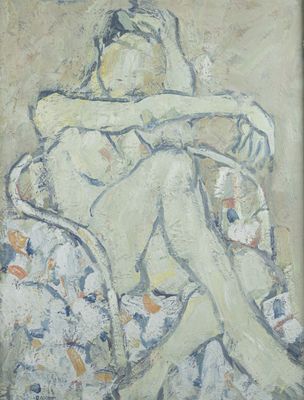 Pierre COQUET (1926-2021) Nu au fauteuil - Photo 1