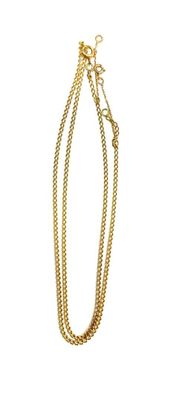 Collier à double rangée plaqué or avec fermoir