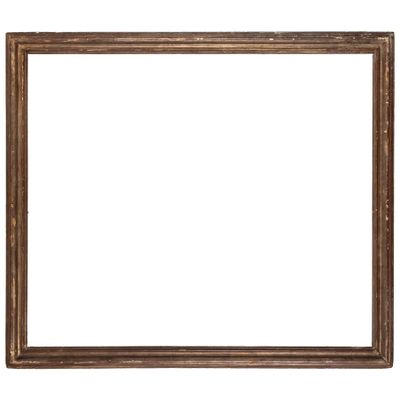 un vieux cadre en bois sur fond blanc