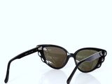 black cat eye sunglasses on a white background