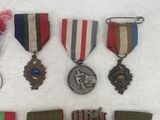 some of the medals have been placed on the snow covered ground