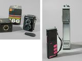 two different pictures of a camera and a cell phone