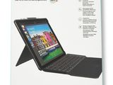 packaging for a tablet computer with a black keyboard on top of it