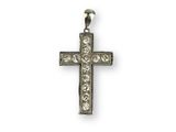pendentif en forme de croix en diamant sur fond blanc