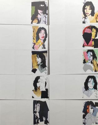 Andy Warhol (1927-1987) Carton Mick Jagger, 1975 (Set comple…
