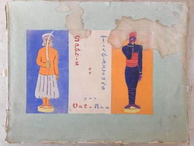 painting of a man and a woman standing next to each other on a wall