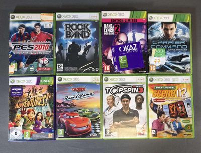 beaucoup de jeux vidéo sur la table
