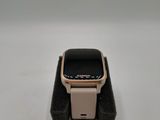 the apple watch is sitting on top of a black case