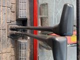 a close up view of the side view mirror of a truck