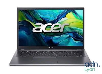 L'ordinateur portable Acer est allumé et prêt à l'emploi.