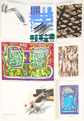 Artistes de la seconde moitié du XXe siècle 6 Cartes de voeu…